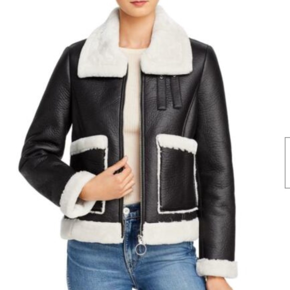 Aqua Faux Shearling Coat - Picture 1 of 4